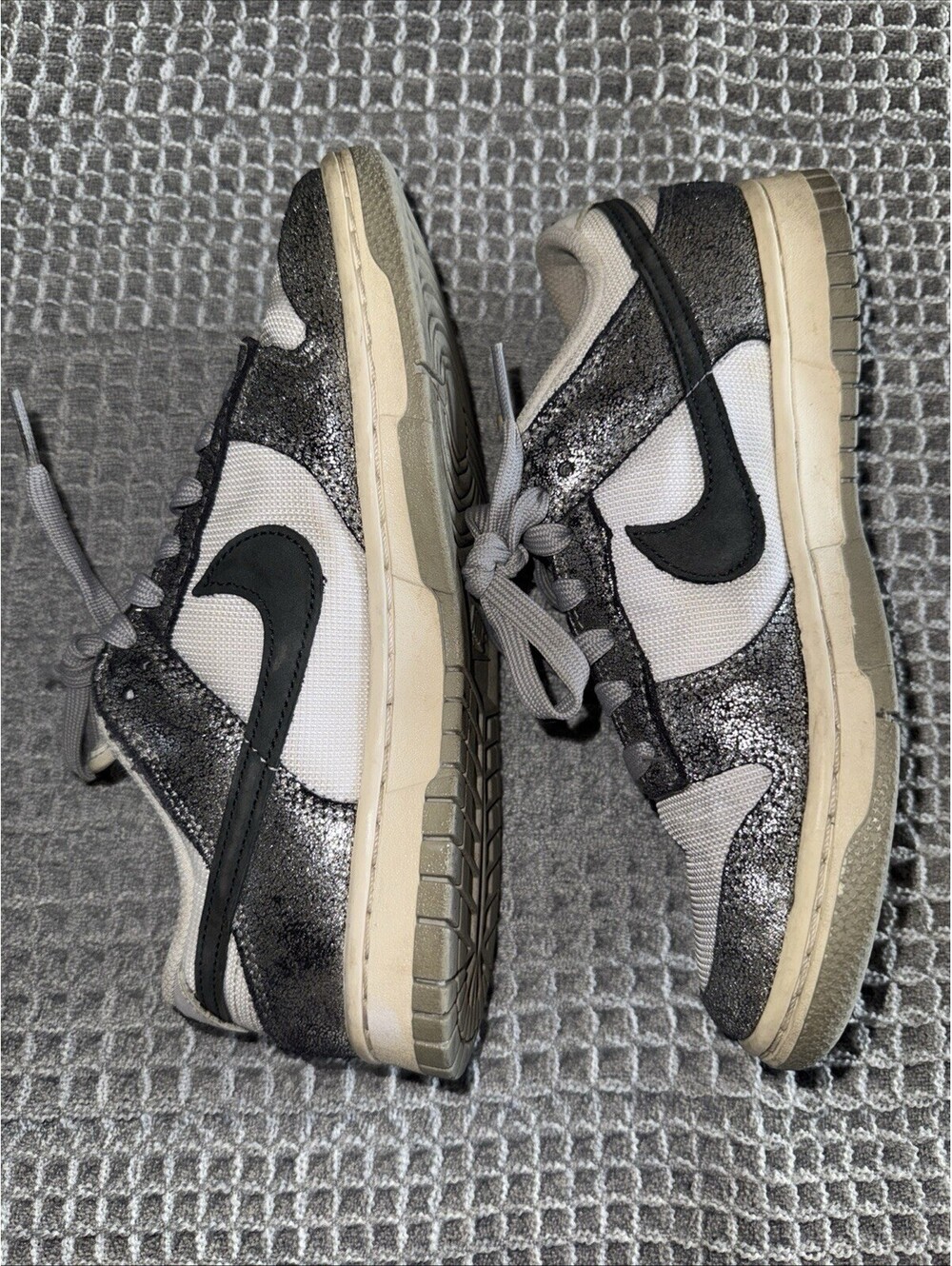 Women's Nike Dunk Low Metallic Silver/Off Noir-White (DO5882 001) Size 7